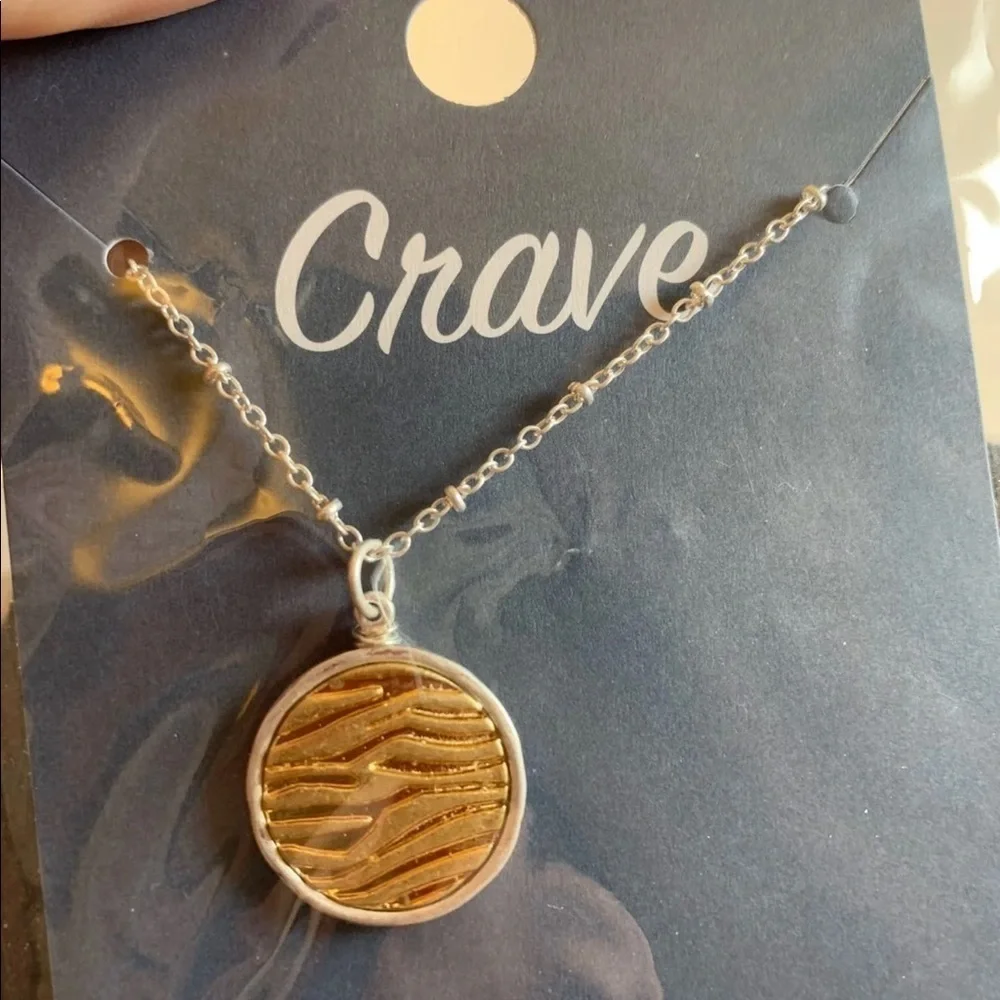Crave Silver & Gold Tone Necklace 9” to 12” Length New in Package